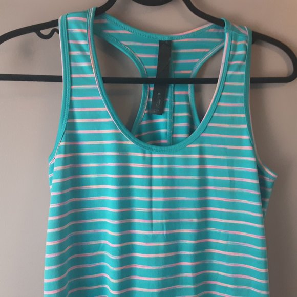 🌞 Reebok Turquoise Pink Racerback Tank | XS - Picture 2 of 10